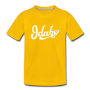 Idaho Toddler T-Shirt - Hand Lettered Idaho Toddler Tee - sun yellow
