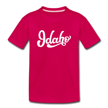 Idaho Toddler T-Shirt - Hand Lettered Idaho Toddler Tee - dark pink