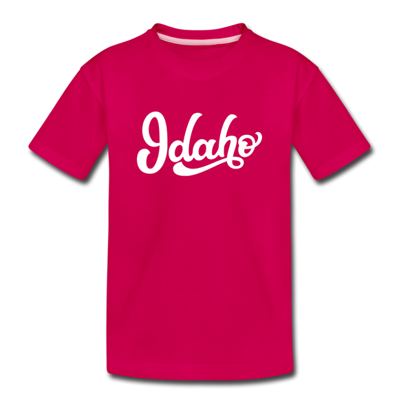 Idaho Toddler T-Shirt - Hand Lettered Idaho Toddler Tee - dark pink