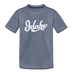 Idaho Toddler T-Shirt - Hand Lettered Idaho Toddler Tee - heather blue