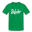 Idaho Toddler T-Shirt - Hand Lettered Idaho Toddler Tee - kelly green