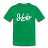 Idaho Toddler T-Shirt - Hand Lettered Idaho Toddler Tee - kelly green