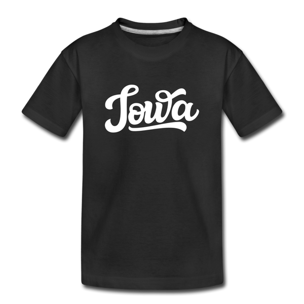 Iowa Toddler T-Shirt - Hand Lettered Iowa Toddler Tee - black