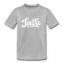 Iowa Toddler T-Shirt - Hand Lettered Iowa Toddler Tee - heather gray
