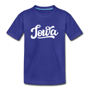 Iowa Toddler T-Shirt - Hand Lettered Iowa Toddler Tee - royal blue
