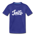 Iowa Toddler T-Shirt - Hand Lettered Iowa Toddler Tee - royal blue