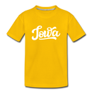 Iowa Toddler T-Shirt - Hand Lettered Iowa Toddler Tee - sun yellow