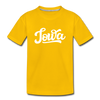 Iowa Toddler T-Shirt - Hand Lettered Iowa Toddler Tee - sun yellow