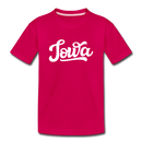 Iowa Toddler T-Shirt - Hand Lettered Iowa Toddler Tee - dark pink