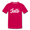 Iowa Toddler T-Shirt - Hand Lettered Iowa Toddler Tee - dark pink