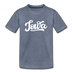 Iowa Toddler T-Shirt - Hand Lettered Iowa Toddler Tee - heather blue
