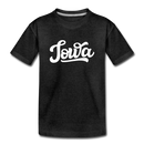 Iowa Toddler T-Shirt - Hand Lettered Iowa Toddler Tee - charcoal gray
