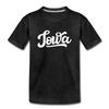 Iowa Toddler T-Shirt - Hand Lettered Iowa Toddler Tee - charcoal gray