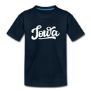Iowa Toddler T-Shirt - Hand Lettered Iowa Toddler Tee - deep navy