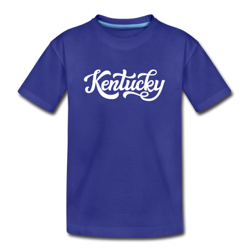 Kentucky Toddler T-Shirt - Hand Lettered Kentucky Toddler Tee - royal blue