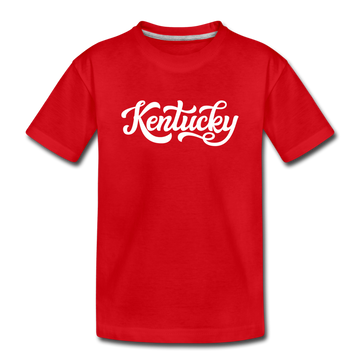 Kentucky Toddler T-Shirt - Hand Lettered Kentucky Toddler Tee - red