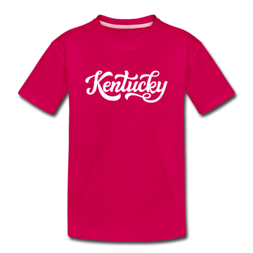 Kentucky Toddler T-Shirt - Hand Lettered Kentucky Toddler Tee - dark pink