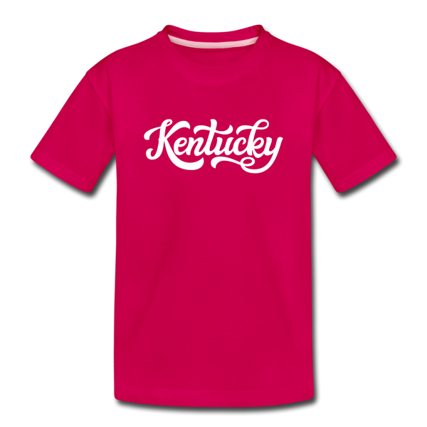 Kentucky Toddler T-Shirt - Hand Lettered Kentucky Toddler Tee - dark pink