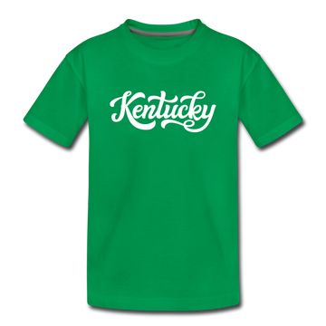 Kentucky Toddler T-Shirt - Hand Lettered Kentucky Toddler Tee - kelly green