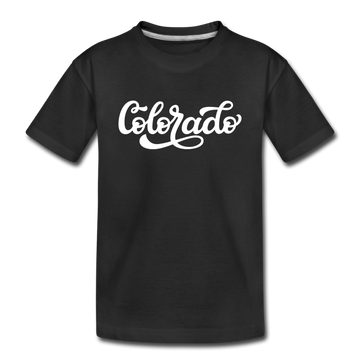Colorado Toddler T-Shirt - Hand Lettered Colorado Toddler Tee - black