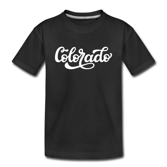 Colorado Toddler T-Shirt - Hand Lettered Colorado Toddler Tee - black