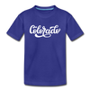 Colorado Toddler T-Shirt - Hand Lettered Colorado Toddler Tee - royal blue
