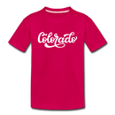 Colorado Toddler T-Shirt - Hand Lettered Colorado Toddler Tee - dark pink