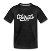 Colorado Toddler T-Shirt - Hand Lettered Colorado Toddler Tee - charcoal gray