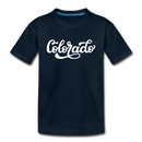 Colorado Toddler T-Shirt - Hand Lettered Colorado Toddler Tee - deep navy