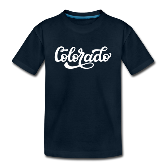 Colorado Toddler T-Shirt - Hand Lettered Colorado Toddler Tee - deep navy
