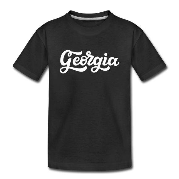 Georgia Toddler T-Shirt - Hand Lettered Georgia Toddler Tee - black