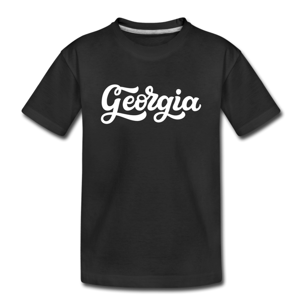 Georgia Toddler T-Shirt - Hand Lettered Georgia Toddler Tee - black