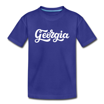 Georgia Toddler T-Shirt - Hand Lettered Georgia Toddler Tee - royal blue