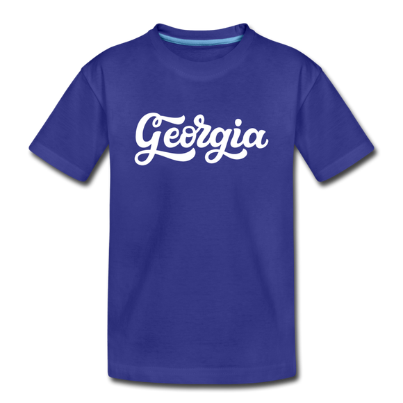 Georgia Toddler T-Shirt - Hand Lettered Georgia Toddler Tee - royal blue