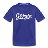Georgia Toddler T-Shirt - Hand Lettered Georgia Toddler Tee - royal blue