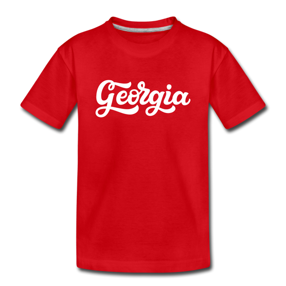 Georgia Toddler T-Shirt - Hand Lettered Georgia Toddler Tee - red