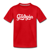 Georgia Toddler T-Shirt - Hand Lettered Georgia Toddler Tee - red