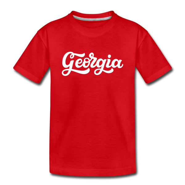 Georgia Toddler T-Shirt - Hand Lettered Georgia Toddler Tee - red