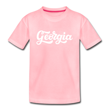 Georgia Toddler T-Shirt - Hand Lettered Georgia Toddler Tee - pink