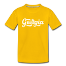 Georgia Toddler T-Shirt - Hand Lettered Georgia Toddler Tee - sun yellow