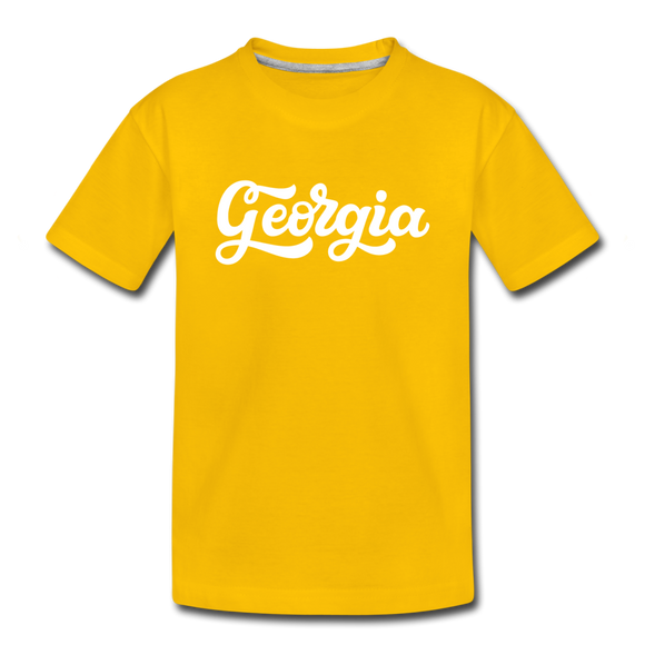 Georgia Toddler T-Shirt - Hand Lettered Georgia Toddler Tee - sun yellow