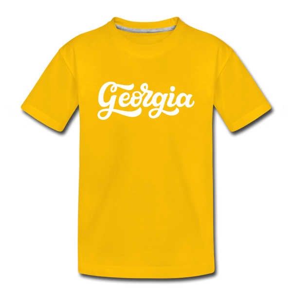 Georgia Toddler T-Shirt - Hand Lettered Georgia Toddler Tee - sun yellow