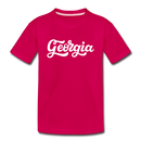 Georgia Toddler T-Shirt - Hand Lettered Georgia Toddler Tee - dark pink
