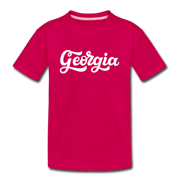 Georgia Toddler T-Shirt - Hand Lettered Georgia Toddler Tee - dark pink