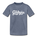 Georgia Toddler T-Shirt - Hand Lettered Georgia Toddler Tee - heather blue