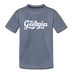 Georgia Toddler T-Shirt - Hand Lettered Georgia Toddler Tee - heather blue