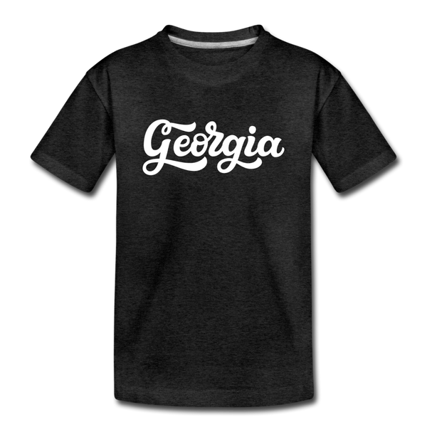 Georgia Toddler T-Shirt - Hand Lettered Georgia Toddler Tee - charcoal gray