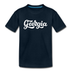Georgia Toddler T-Shirt - Hand Lettered Georgia Toddler Tee - deep navy