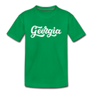 Georgia Toddler T-Shirt - Hand Lettered Georgia Toddler Tee - kelly green