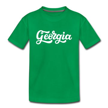 Georgia Toddler T-Shirt - Hand Lettered Georgia Toddler Tee - kelly green